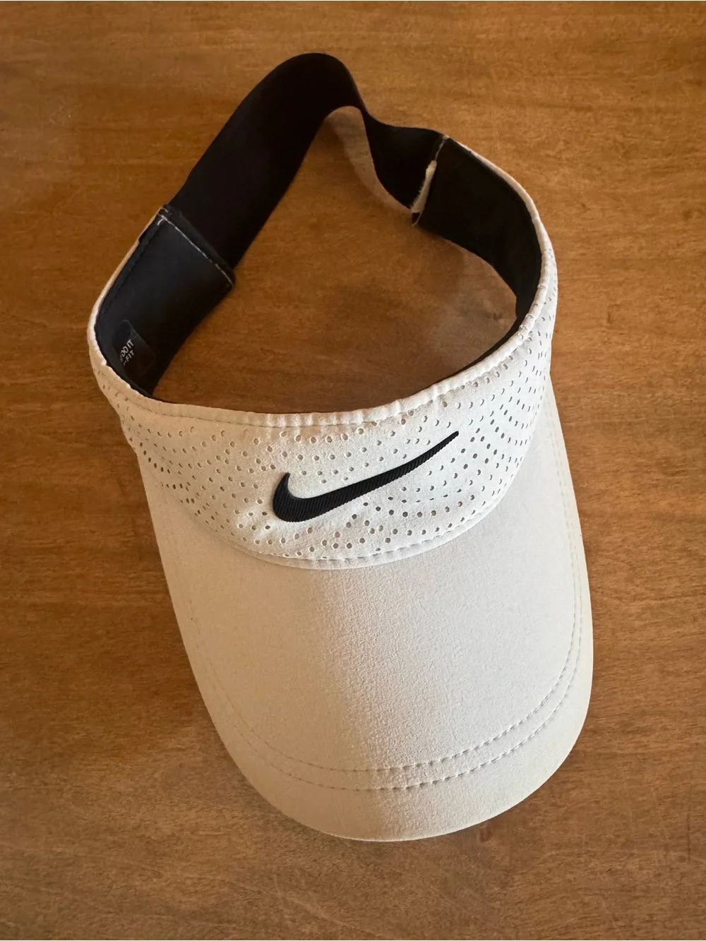 Nike LIGHT GREY Performance Visor with Black Swoosh